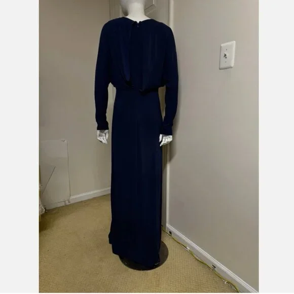 SimkHai Maisie Long Sleeve Dress in Midnight - Picture 9 of 10